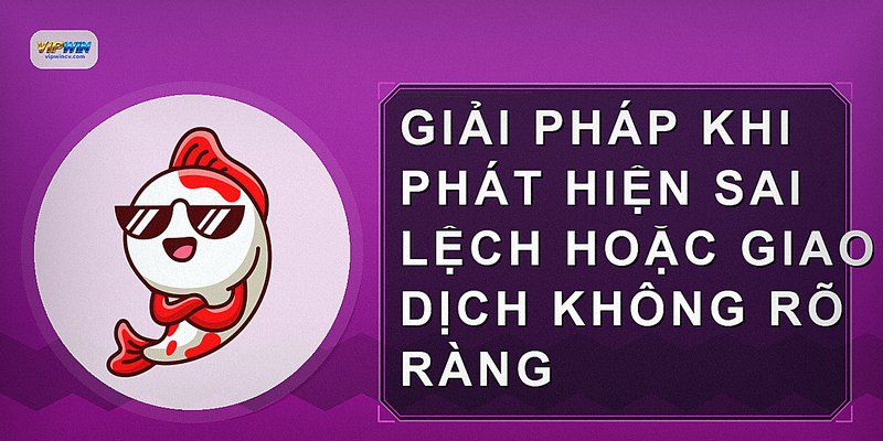 Giải pháp khi phát hiện sai lệch hoặc giao dịch không rõ ràng